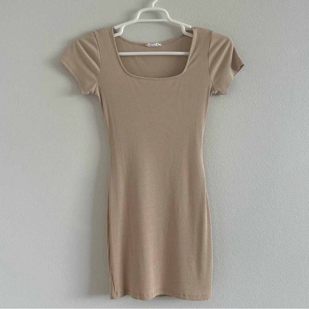 Cream Mini T-shirt Dress